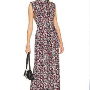 Free People Vibe Check one piece Floral Sleeveless Jumpsuit